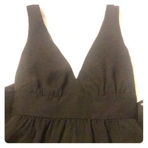 Black v neck/v back cocktail dress